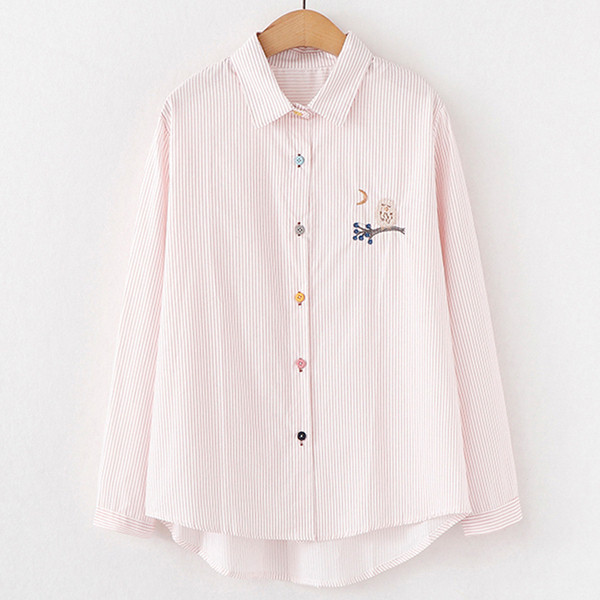 Modern női ing négy színben hímzéssel