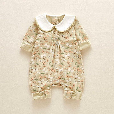 Βρεφική σαλοπέτα  με κολάρο για κορίτσια