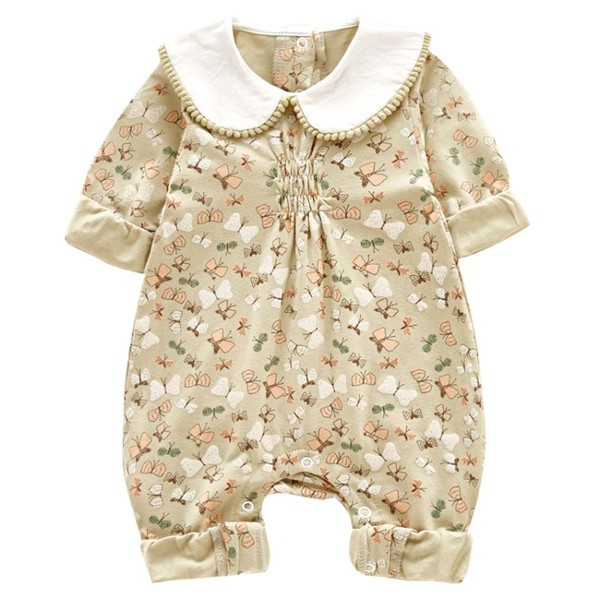 Βρεφική σαλοπέτα  με κολάρο για κορίτσια