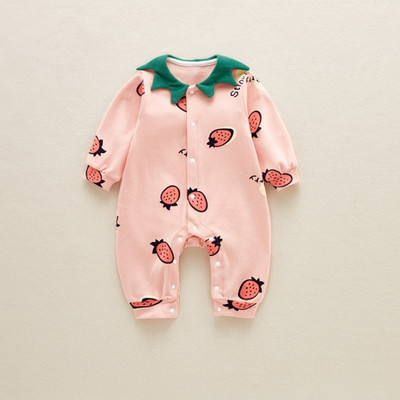 Salopeta casual pentru bebelusi cu nasturi si aplicatie pentru fete