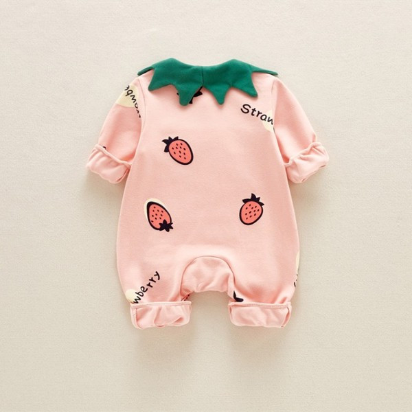 Salopeta casual pentru bebelusi cu nasturi si aplicatie pentru fete