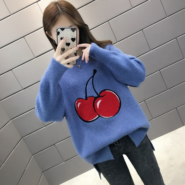 Modern női pulóver rátéttel, több színben