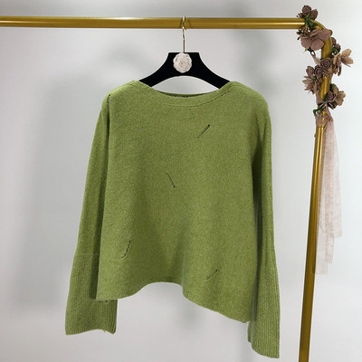 Γυναικείο πουλόβερ  με σκισμένα μοτίβα σε πολλά χρώματα