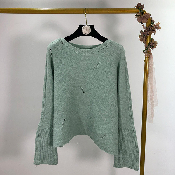 Γυναικείο πουλόβερ  με σκισμένα μοτίβα σε πολλά χρώματα