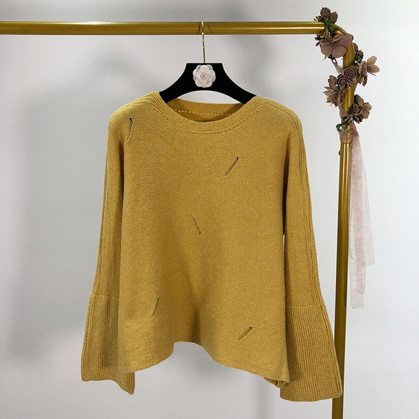 Γυναικείο πουλόβερ  με σκισμένα μοτίβα σε πολλά χρώματα