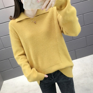 Casual γυναικείο πουλόβερ σε κίτρινο, ροζ, πορτοκαλί και πράσινο χρώμα