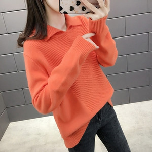 Casual γυναικείο πουλόβερ σε κίτρινο, ροζ, πορτοκαλί και πράσινο χρώμα