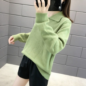 Casual γυναικείο πουλόβερ σε κίτρινο, ροζ, πορτοκαλί και πράσινο χρώμα