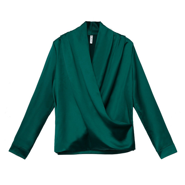 Κομψή γυναικεία μπλούζα με V-λαιμό σε πέντε χρώματα