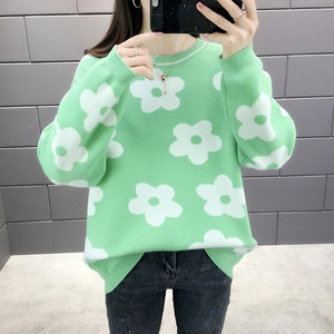 Γυναικείο πουλόβερ  με O-λαιμό σε διάφορα χρώματα