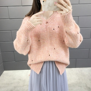 Γυναικείο χειμωνιάτικο πουλόβερ με  λαιμόκοψη σε διάφορα χρώματα