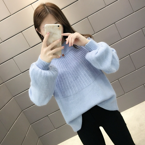 Pulover de iarna de dama modern cu cravata in mai multe culori