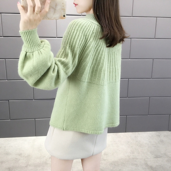 Pulover de iarna de dama modern cu cravata in mai multe culori