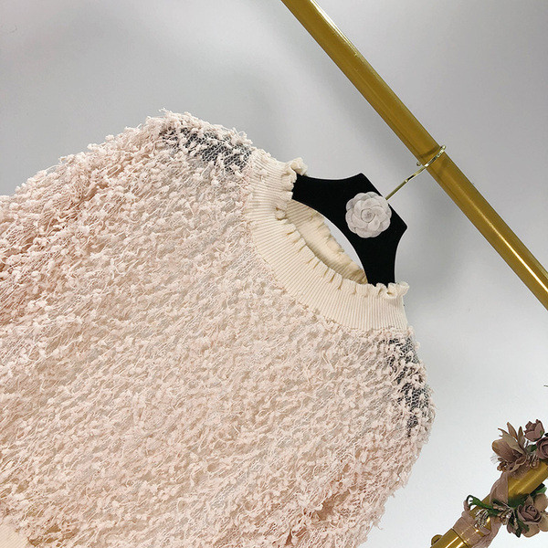 Νέο μοντέλο σύντομο διαφανή  πουλόβερ