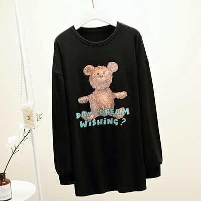 Casual γυναικεία μπλούζα σε μαύρο και άσπρο χρώμα  με εφαρμογή