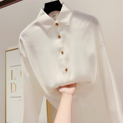 Stílusos női ing gombokkal és gallérral több színben