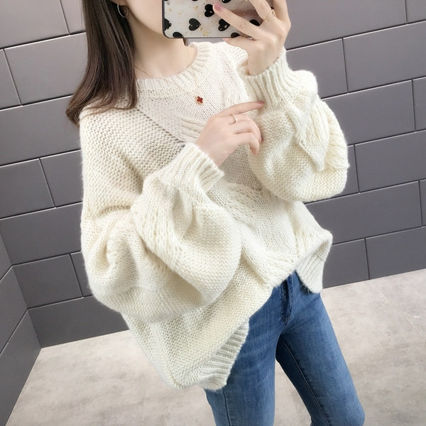 Γυναικείο casual  γυναικείο χειμερινό πουλόβερ - φαρδιά σε διάφορα χρώματα