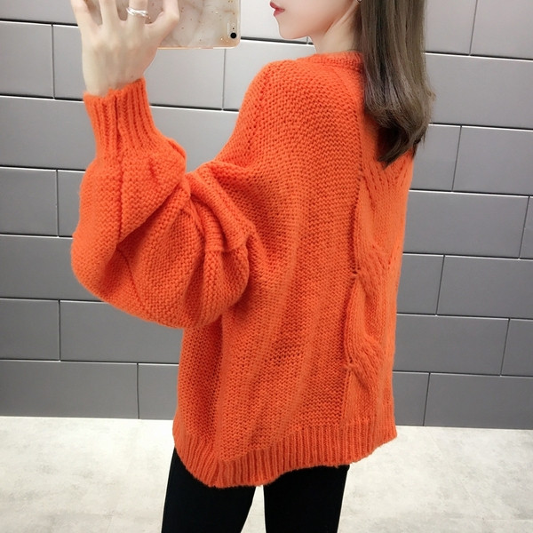 Γυναικείο casual  γυναικείο χειμερινό πουλόβερ - φαρδιά σε διάφορα χρώματα