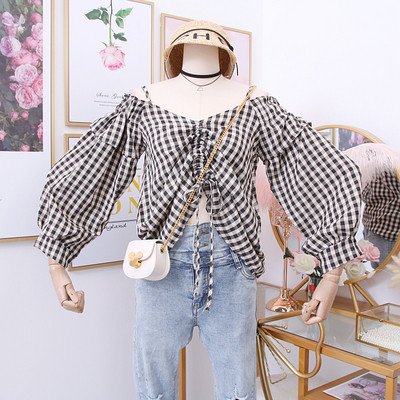 Πλεκτή γυναικεία μπλούζα μεκορδόνια και γυμνούς ώμους σε διάφορα χρώματα