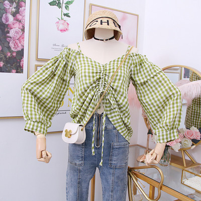 Πλεκτή γυναικεία μπλούζα μεκορδόνια και γυμνούς ώμους σε διάφορα χρώματα