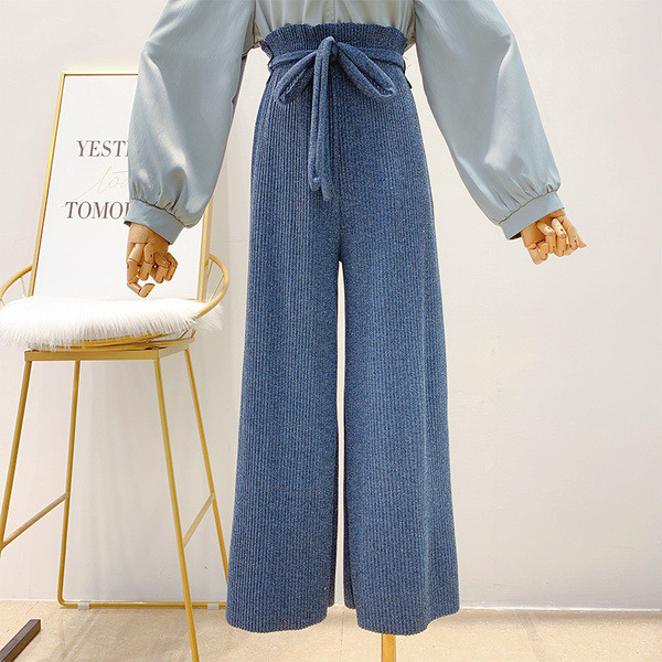 Stílusos női rakott nadrág fényes hatással, négy színben