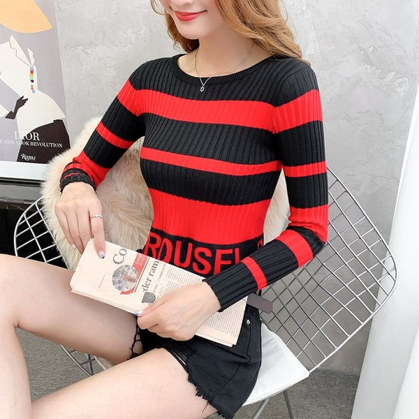 Γυναικεία ριγέ μπλούζα με διάφορα χρώματα