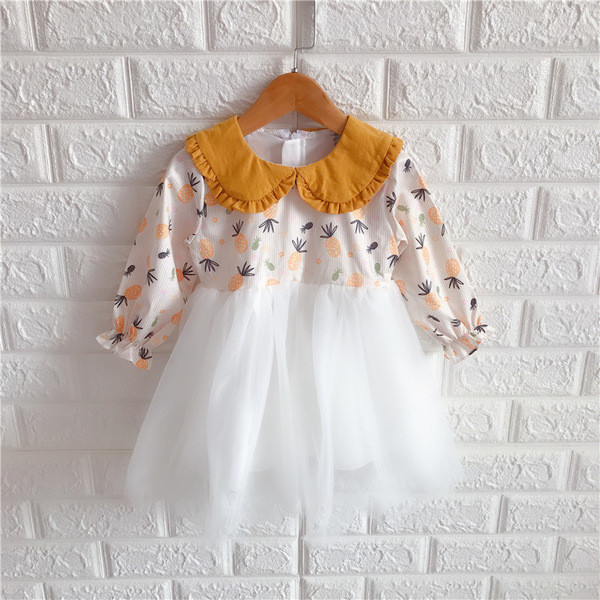 Rochie pentru copii model nou cu maneci lungi si tul pentru fete