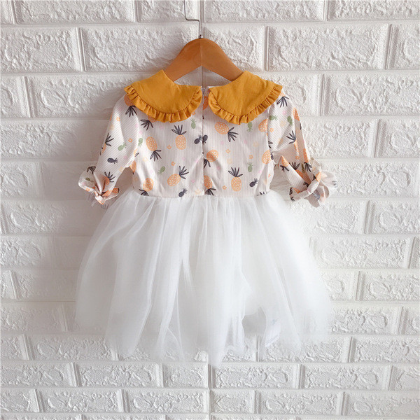 Rochie pentru copii model nou cu maneci lungi si tul pentru fete