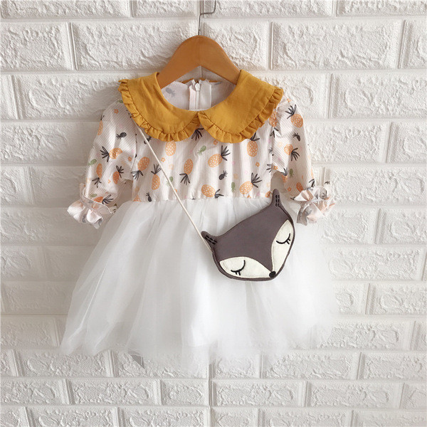 Rochie pentru copii model nou cu maneci lungi si tul pentru fete