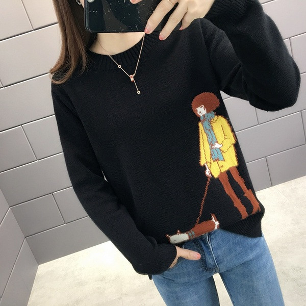 Χειμερινό γυναικείο πουλόβερ  με πολύχρωμα κεντήματα σε διάφορα χρώματα