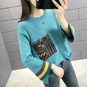 Női pulóver 7/8 ujjal, három színben