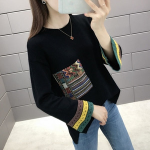 Női pulóver 7/8 ujjal, három színben