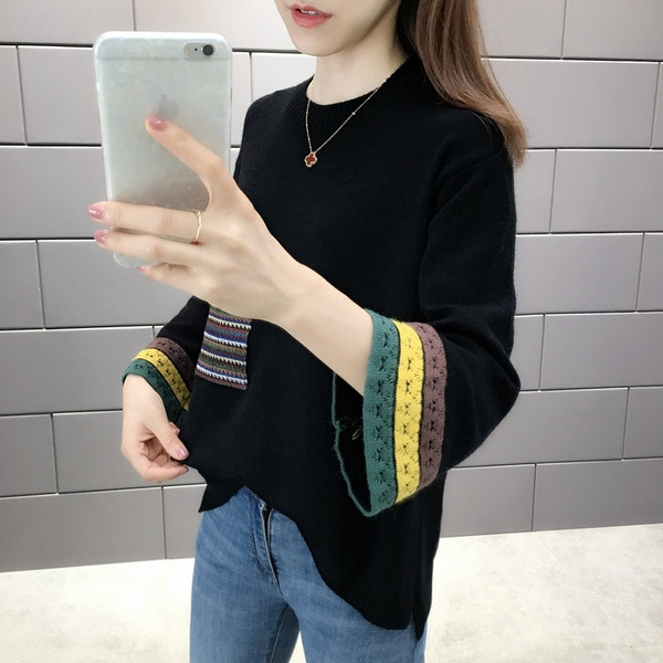 Női pulóver 7/8 ujjal, három színben