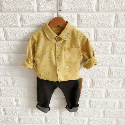 Нов модел актуален детски комплект риза + панталон за момчета
