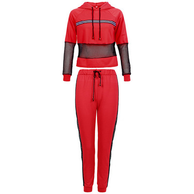 Καθημερινό γυναικείο αθλητικό  σετ με  κουκούλα  σε διάφορα χρώματα