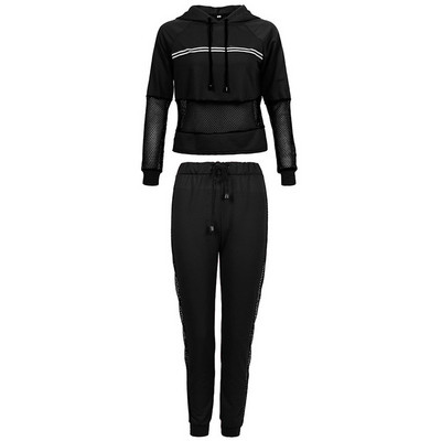 Καθημερινό γυναικείο αθλητικό  σετ με  κουκούλα  σε διάφορα χρώματα