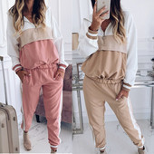 Αθλητικό-casual γυναικείο σύνολο σε δύο χρώματα