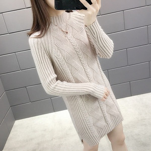 Női téli ruha polo gallérral több színben