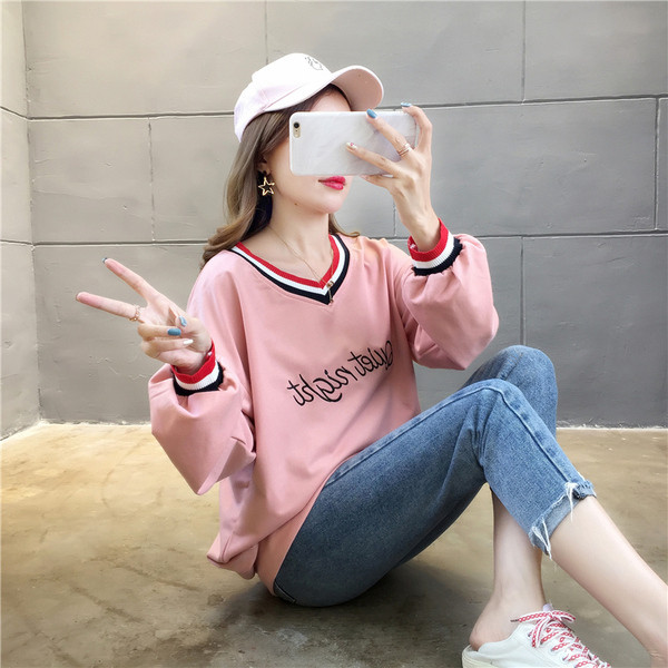 Γυναικεία αθλητική-casual μπλούζα με κεντήματα σε διάφορα χρώματα