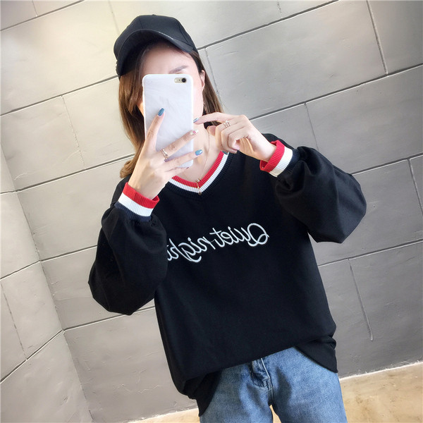 Γυναικεία αθλητική-casual μπλούζα με κεντήματα σε διάφορα χρώματα