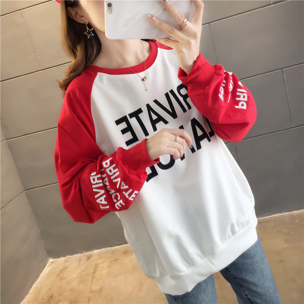 Alkalmi női blúz O-alakú gallérral és felirattal több színben