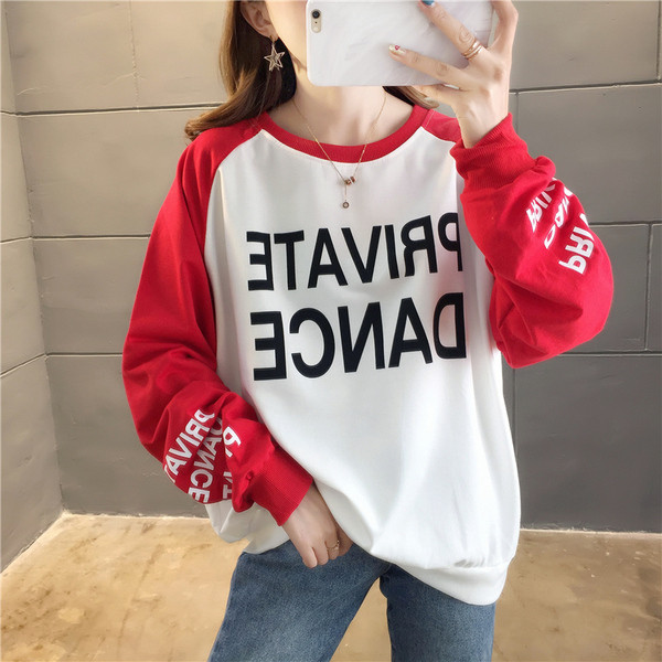 Alkalmi női blúz O-alakú gallérral és felirattal több színben