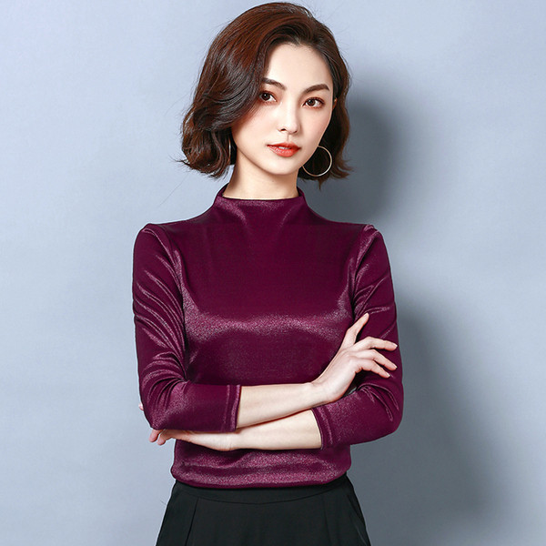 Bluză de damă modernă model uni în patru culori