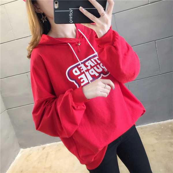 Γυναικείο καθημερινό  φούτερ με έγχρωμα γράμματα σε τρία χρώματα