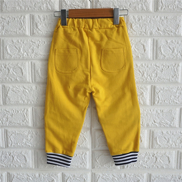 Αθλητικά παντελόνια για κορίτσια και αγόρια με τσέπες μπλε και κίτρινο χρώμα