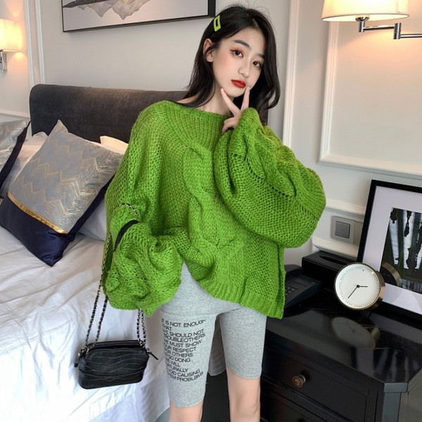 Γυναικεία χειμερινό  πουλόβερ φαρδιά μοτίβο σε τέσσερα χρώματα