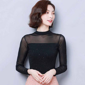 Γυναικεία μπλούζα σε τέσσερα χρώματα - μακρύ μανίκι και λαμπερό αποτέλεσμα