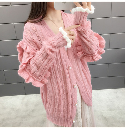 Γυναικεία ζακέτα για το  φθινόπωρο  με κουμπιά σε διάφορα χρώματα