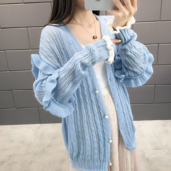 Γυναικεία ζακέτα για το  φθινόπωρο  με κουμπιά σε διάφορα χρώματα