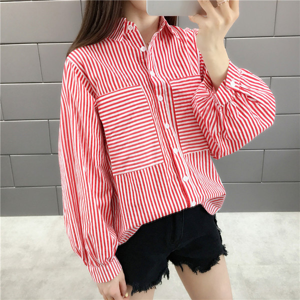 Csíkos női ing - széles modell két színben